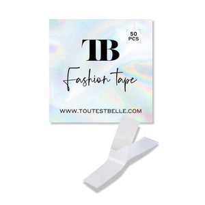 Multifunctionele festival fashion tape van TOUTESTBELLE – transparante boob, body & boot tape voor stevige steun en ultieme vrijheid tijdens festivals