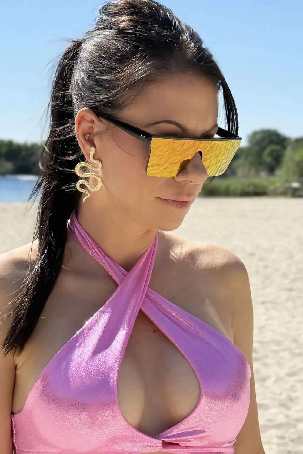 Statement festival bril met oversized design en spiegelglazen – geleverd met luxe case en doekje | TOUTESTBELLE