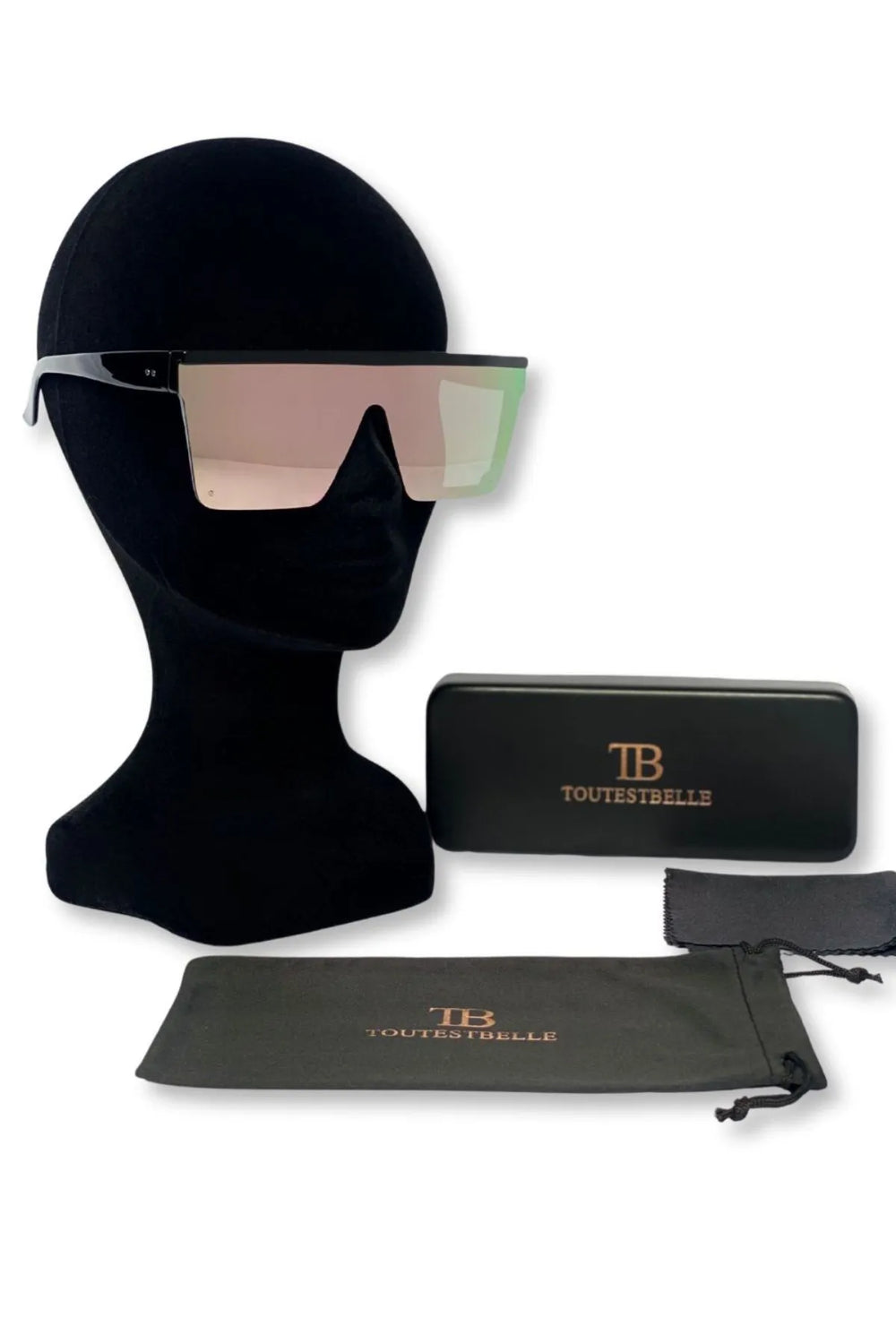 Statement festival bril met oversized design en spiegelglazen – geleverd met luxe case en doekje | TOUTESTBELLE