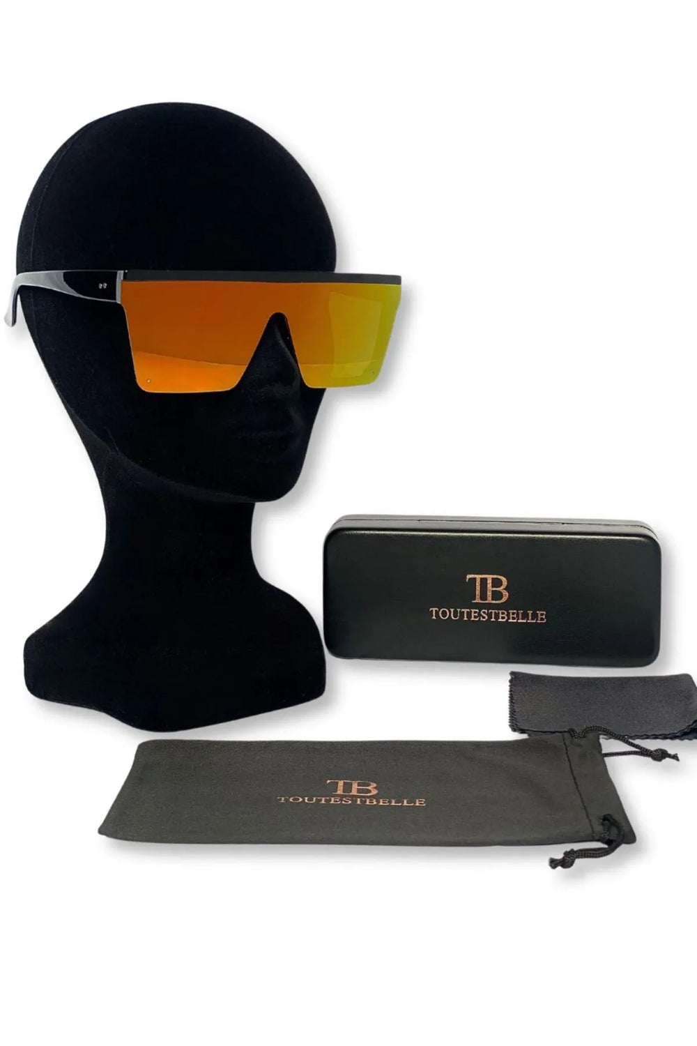 Statement festival bril met oversized design en spiegelglazen – geleverd met luxe case en doekje | TOUTESTBELLE