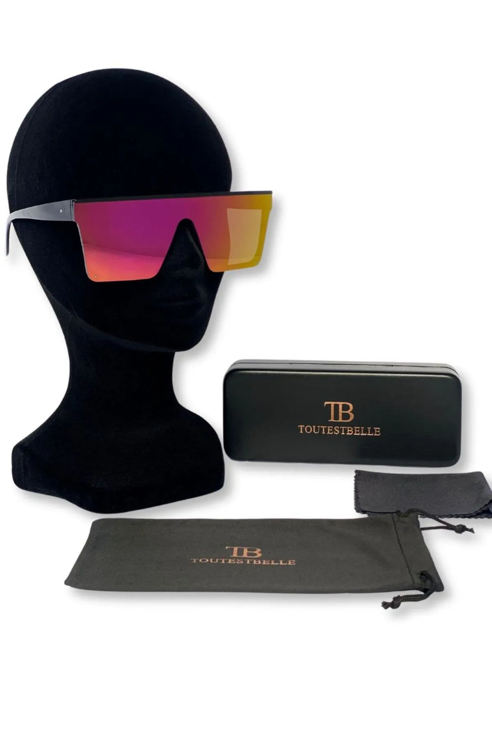 Statement festival bril met oversized design en spiegelglazen – geleverd met luxe case en doekje | TOUTESTBELLE