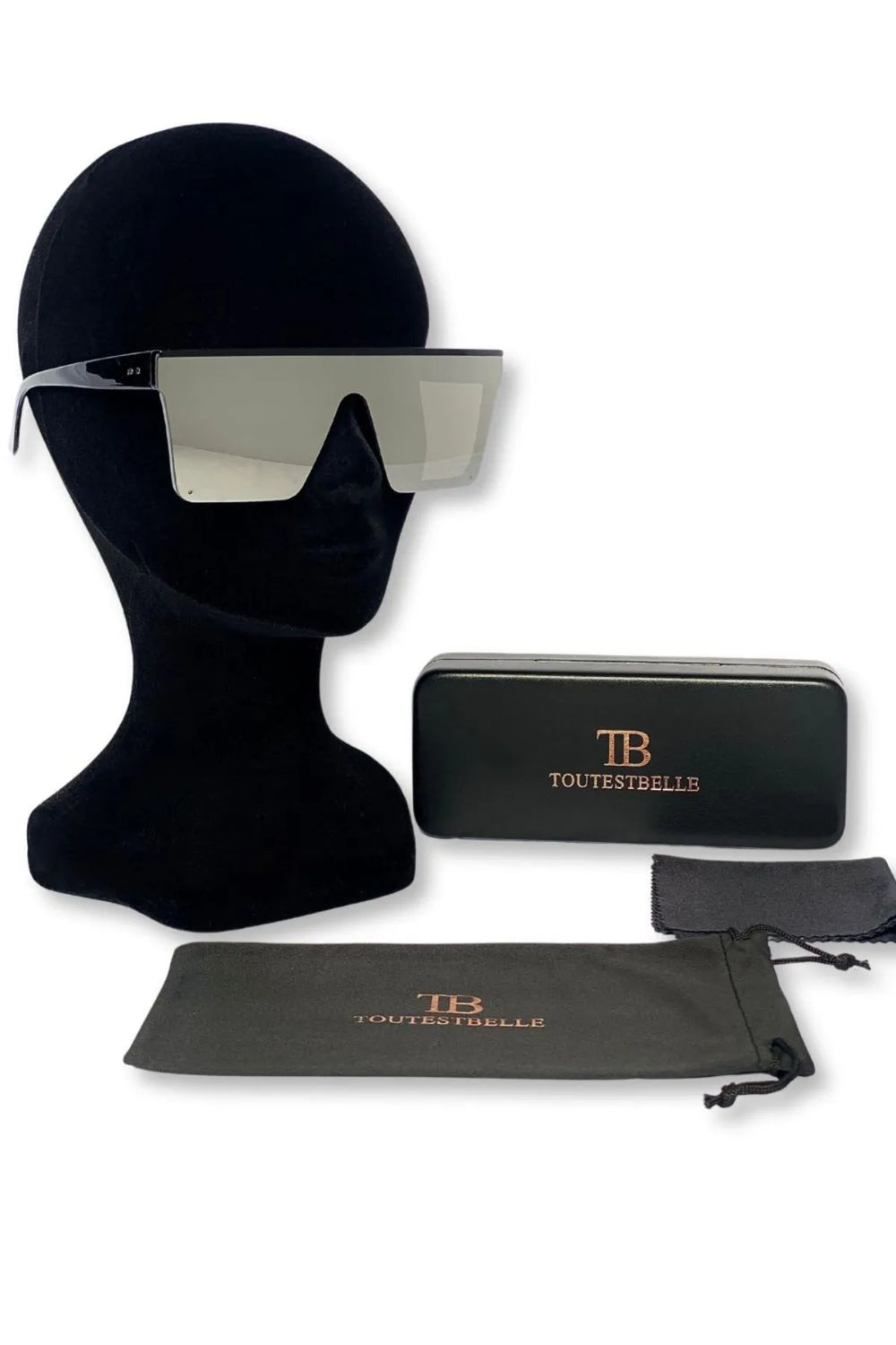 Statement festival bril met oversized design en spiegelglazen – geleverd met luxe case en doekje | TOUTESTBELLE